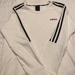 Adidas White Crewneck Sweater